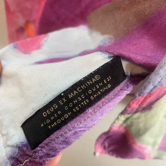 Deus Ex Machina Motorcycles Vibrant Watercolor Mens Shirt Size Small - Picture 5 of 10